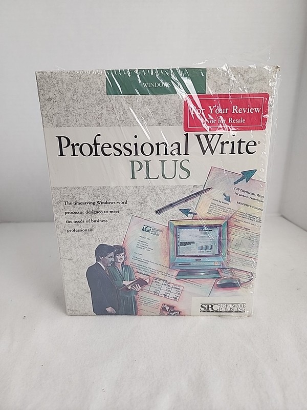 Microsoft Windows Professional Write Plus Disk Word Processor 1991 Advance Copy!