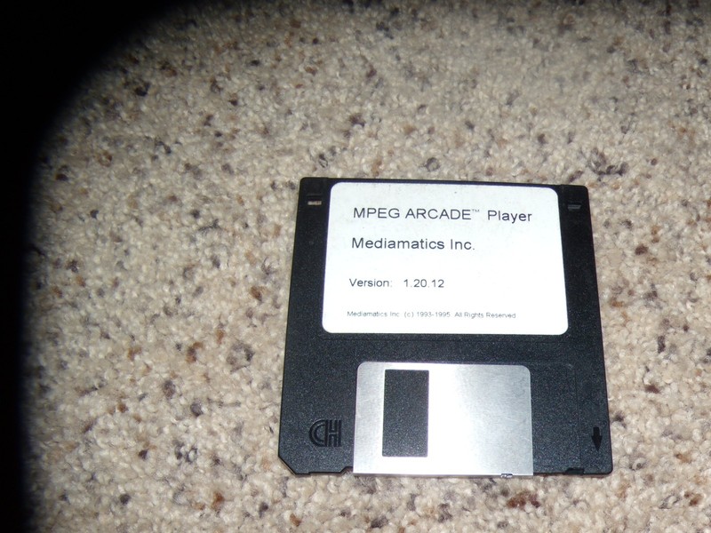 MPEG Arcade Player Version 1.20.12 Program on 3.5″ disk