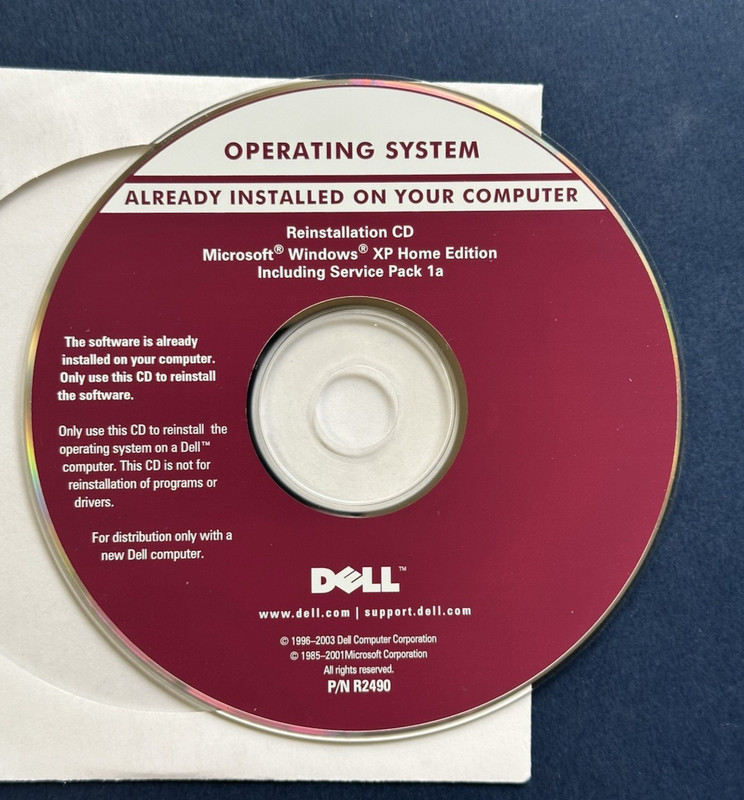 Dell Reinstallation CD Microsoft Windows XP Home Edition