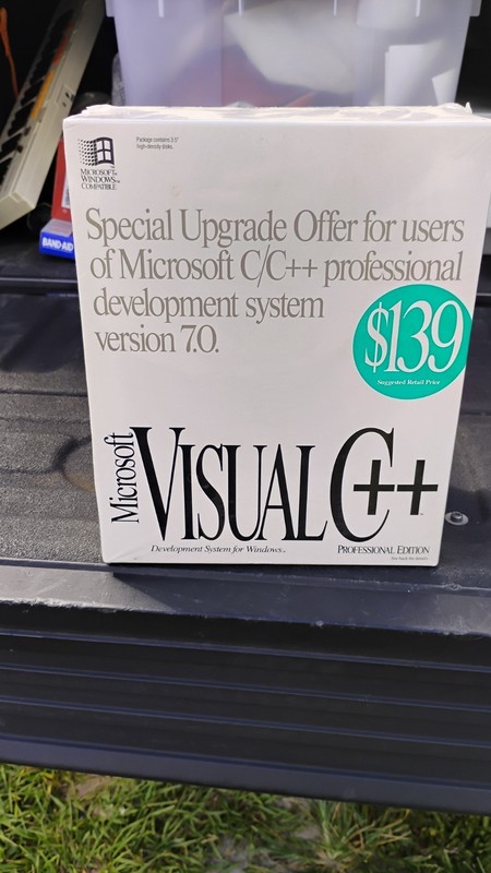 Microsoft Visual C++ Professional Edition Version 1.0 1993 3.5″ Floppy Sealed
