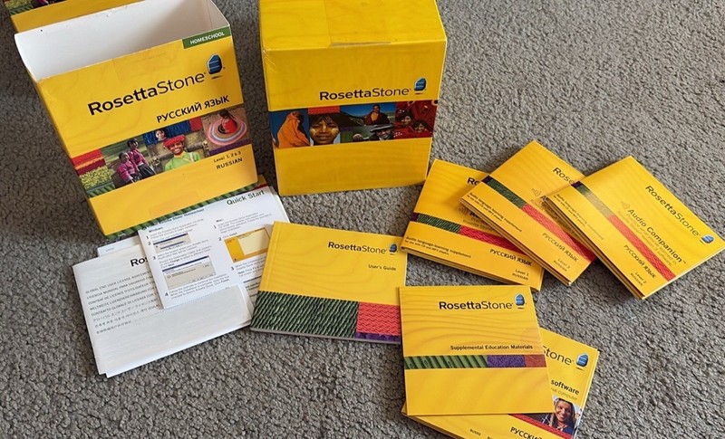 Rosetta Stone Russian Lessons Level 1, 2 & 3 for Home School CDs No Headphones