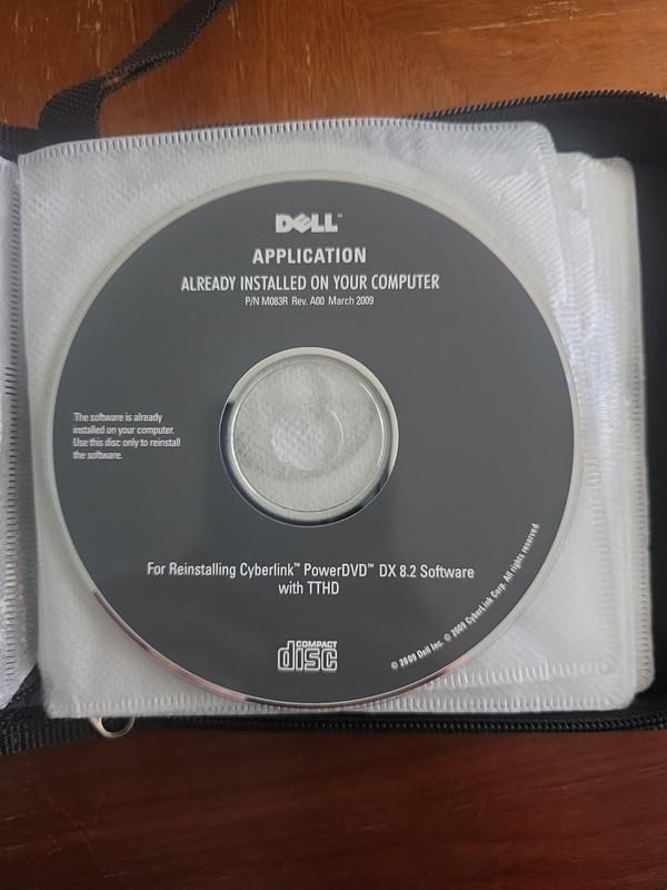 Dell Applications DVD P/N M083R Rev A00 Cyberlink Power Dvd Dx 8.2 Software TTHD