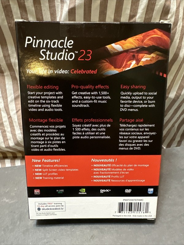 Pinnacle Studio 23 Software Flexible Video Editing Retail Sealed Windows USA gallery