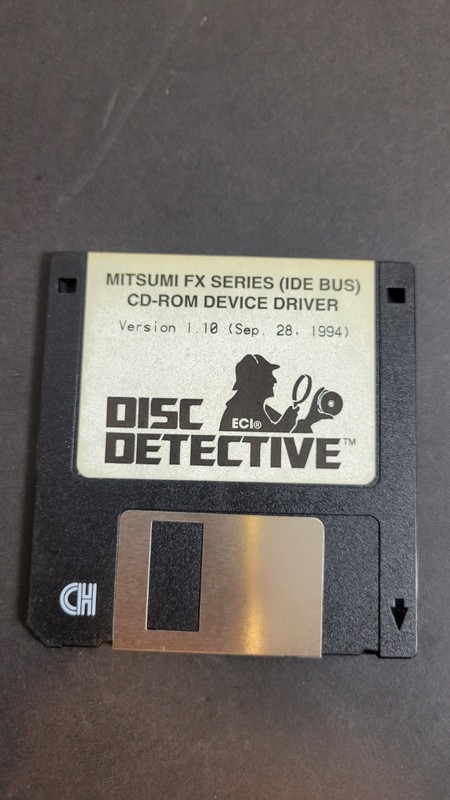 Mitsumi FX Series (IDE Bus) “Disc Detective” CD-ROM Device Driver Disk 3.5″…