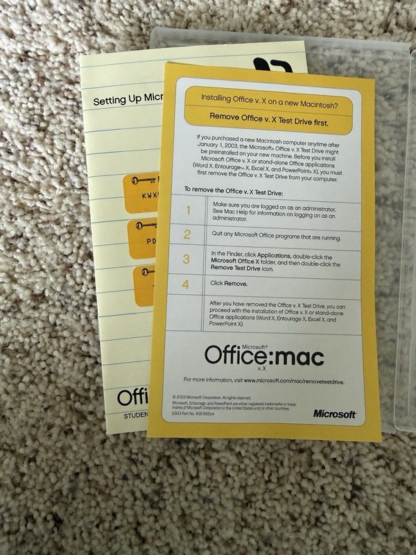 Microsoft Office:mac 2003 Student Teacher Edition w/ 3 Product Keys Mac gallery