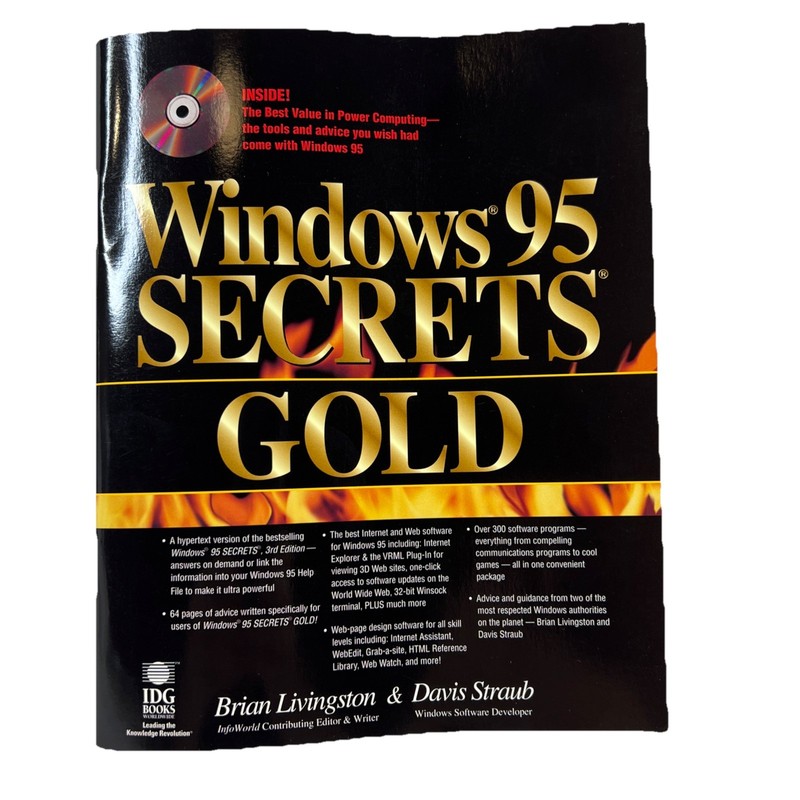 Windows 95 Secrets Gold-64 Pages With Windows95 Companion Disc- Never Used