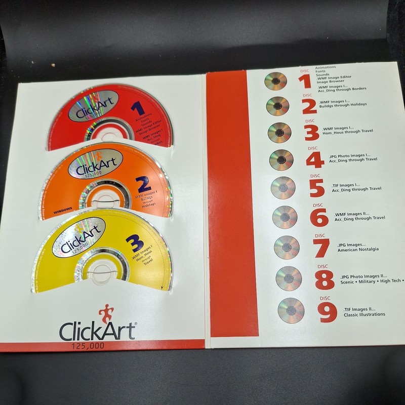 PC CD-Rom Broderbund CLICKART 125,000 Deluxe Image Pak WIN95 gallery