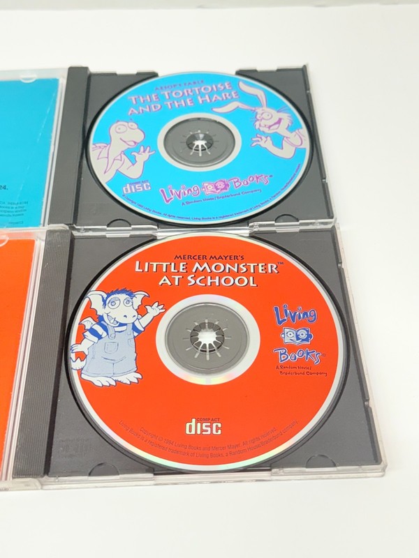 Living Books The Tortoise And The Hare, Little Monster School PC CD Rom 1994 Lot gallery