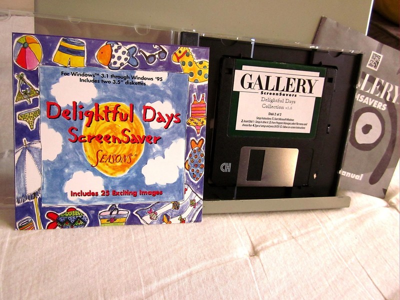 DELIGHTFUL DAYS old-school screen-saver Kristin Camp 1997 art gallery