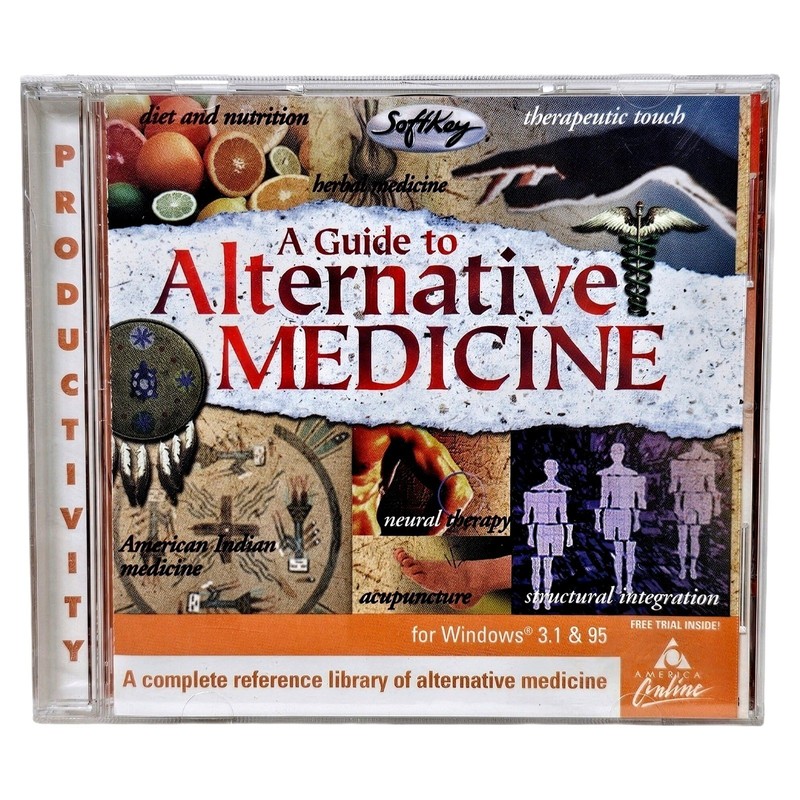 SoftKey Alternative Medicine PC CD-ROM Windows 3.1 95 Vintage Software GPB3844AE