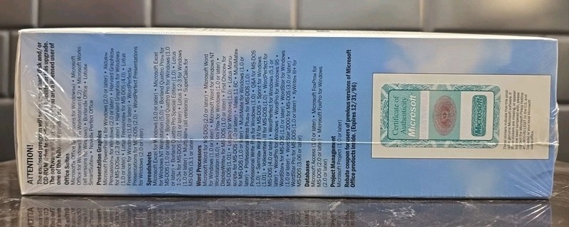 Microsoft Office Standard Windows 95 Upgrade CD-ROM 1996 PC Software Sealed gallery