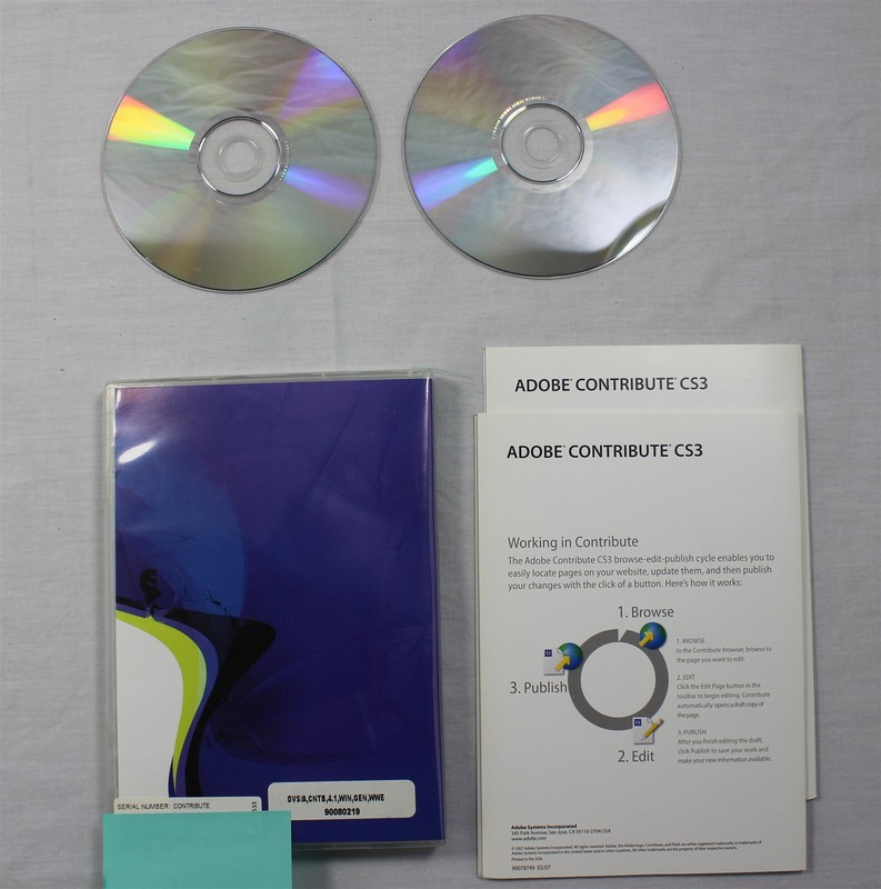 Adobe Contribute CS3 Web Publishing Software (2007) Windows XP Vista Install Key gallery