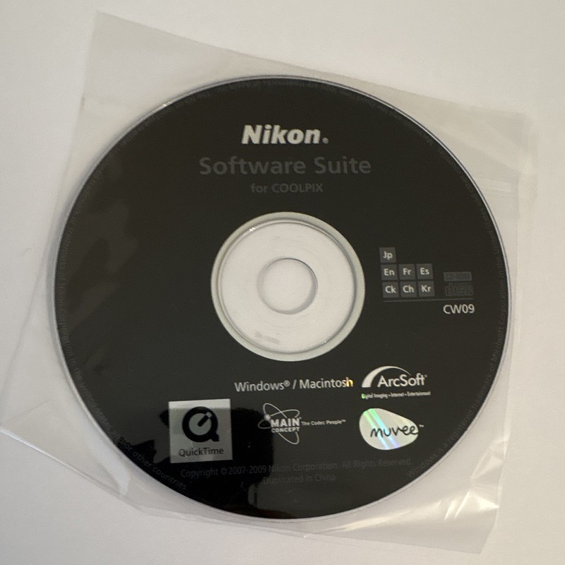 Nikon COOLPIX Software Suite Photo Editing CD for Windows/Mac CW09 Multi-Lang