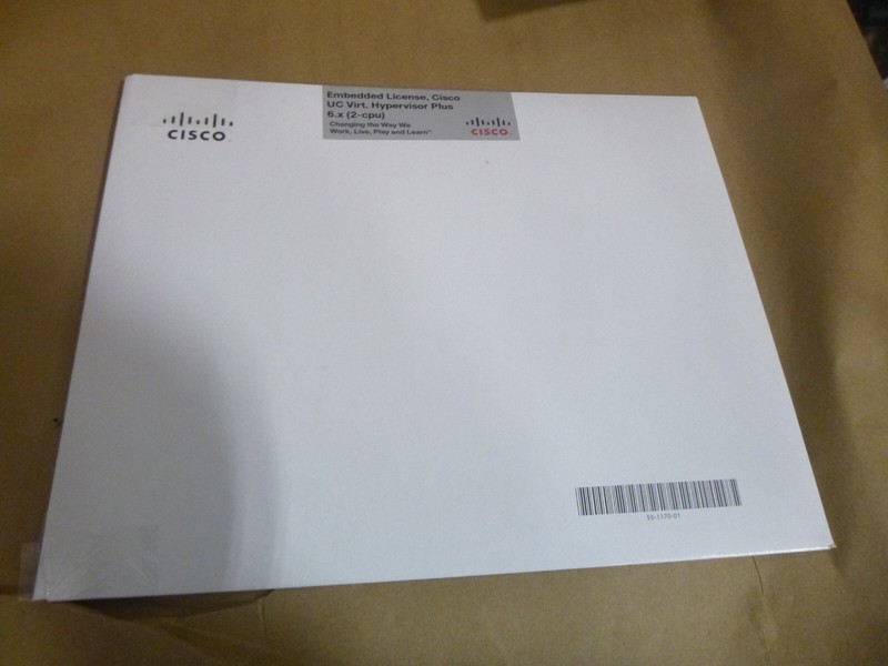 CISCO VMW-VS6-HYPPLS-K9 UC Virtual Hypervisor Plus 6.x (2-CPU) Embedded LICENSE