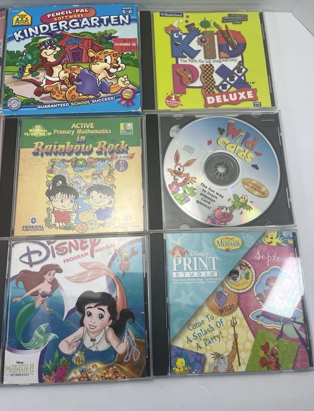 Kid Pix Deluxe Studio CD 1998 Kids Art Software & 8 Other Kid Games Fun Disney gallery