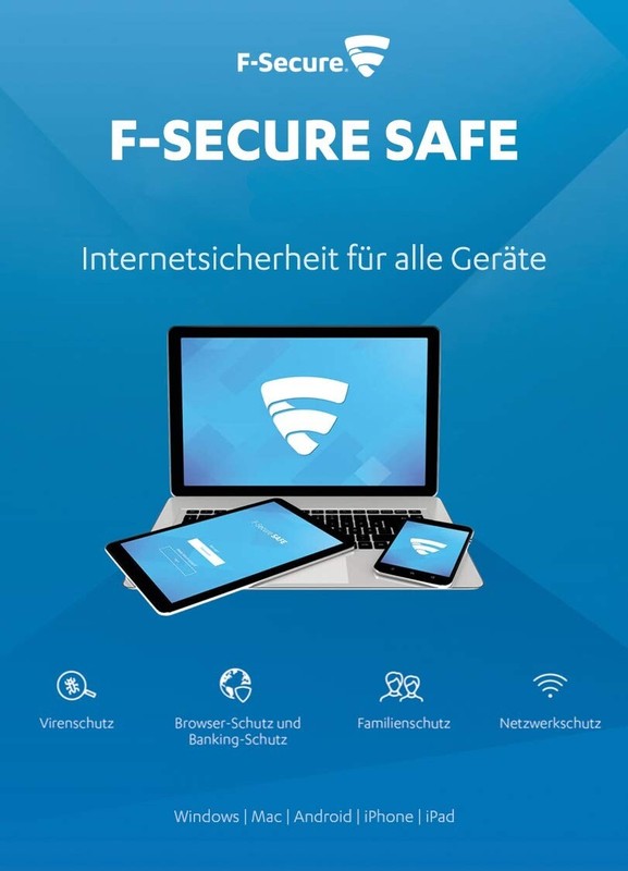 F-Secure SAFE 2024 1 Gerät 1Jahr | Internet Security für alle Geräte | DE-Lizenz