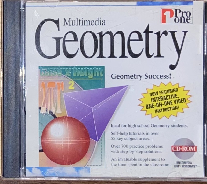 Pro One Multimedia Geometry (1995, windows 95-3.1) CD-ROM