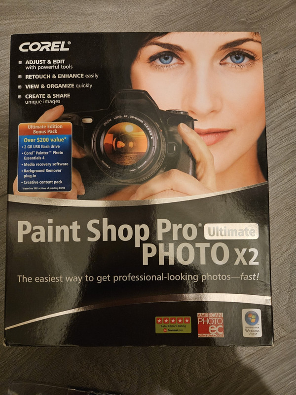 Brand new Corel Paintshop Pro Photo X2 Ultimate CD PC Photo Shop Software