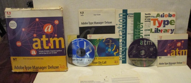 Adobe Type Manager Deluxe 4.0 CD Rom 2 Discs Instructions - Type Library Booklet gallery