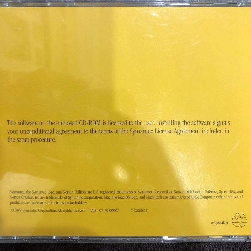 Symantic Norton Utilities Version 4 Mac OS Cd Rom gallery