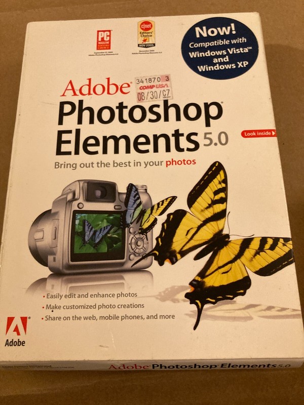 Adobe Photoshop Elements 5.0 Software – Photo Editor Win XP PC CD Genuine