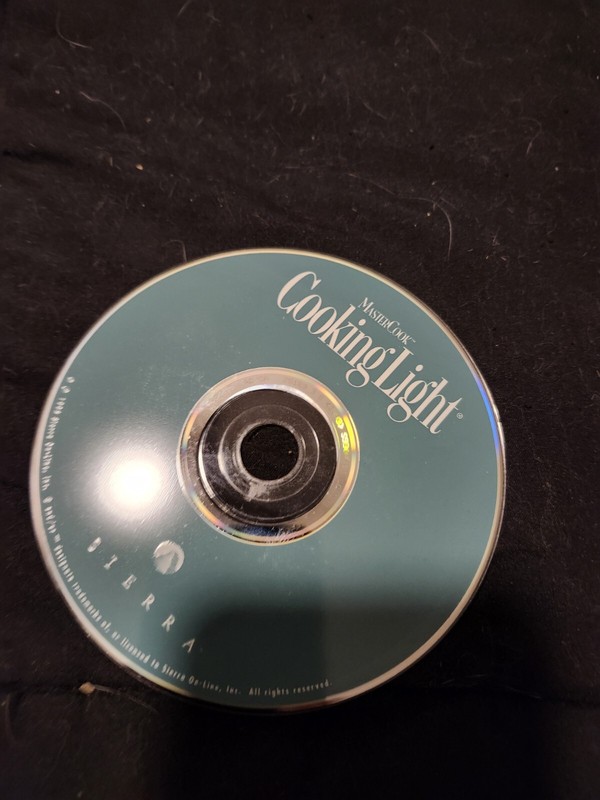 MasterCook Cooking Light Software Installation CD by Sierra for Apple Mac OS 7-9