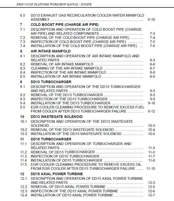 Detroit Diesel DD13 DD15 DD16 EPA07 10 Engine Service Repair Manual On CD gallery
