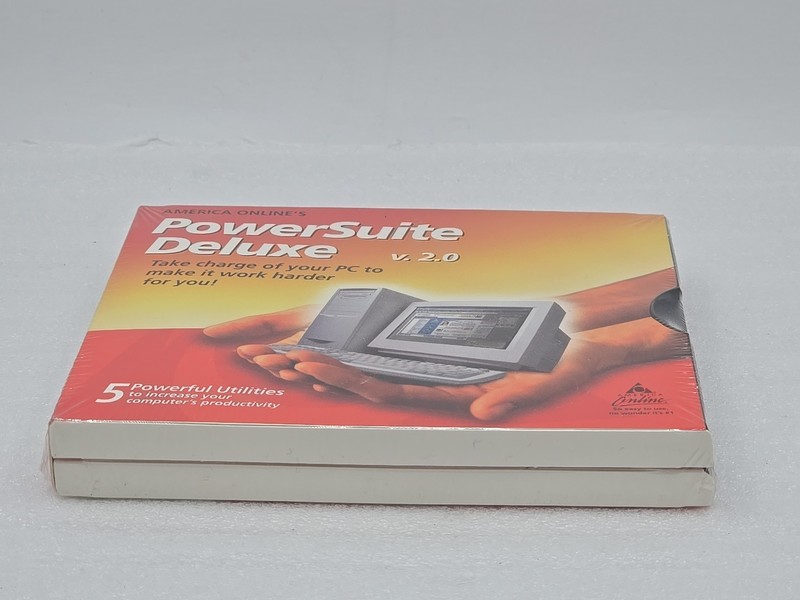 America Online's Powersuite Deluxe V 2.0 Vintage AOL Drivers Utilities - SEALED gallery