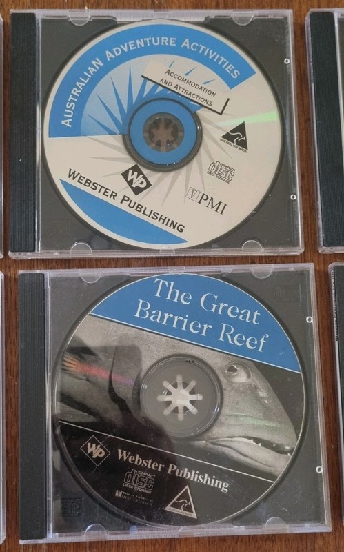 Bulk 6 x 1990's CD Disc PC Software Webster Publishing Encyclopedia Australian gallery