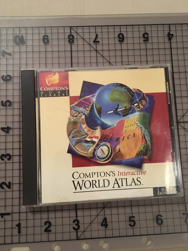 Compton’s Interactive World Atlas CD – Version 1.1 – 1997 Edition – see photos