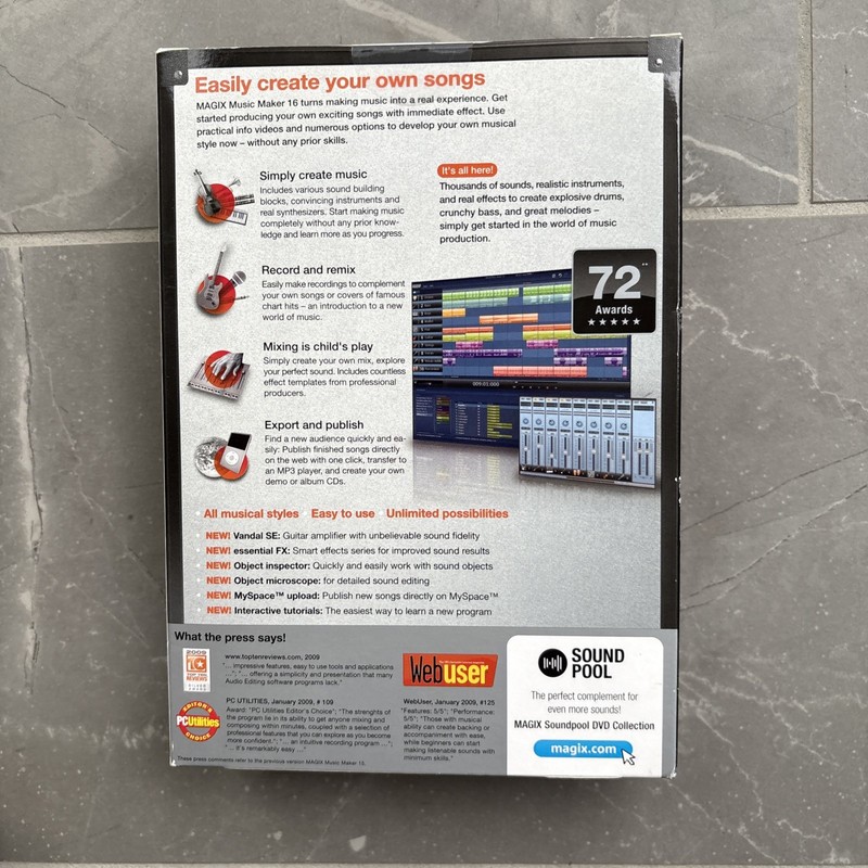 Magix Music Maker 16 PREMIUM VERSION Digital Music Editor New/Sealed Box gallery