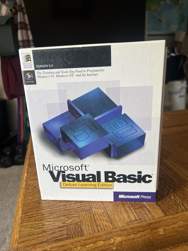 Microsoft Visual Basic 5.0 Deluxe Learning Edition Complete Box Set Books CD-ROM
