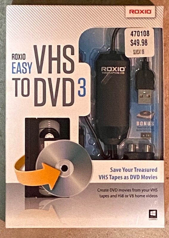 ROXIO Easy VHS to DVD 3 - Convert Old Home Movies, VHS, Tapes To DVD NEW SEALED