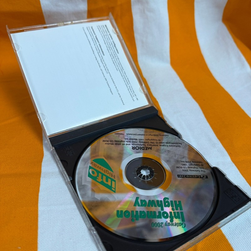 Gateway 2000 Retro PC Software CD-ROM Info Highway Cow Box Era gallery