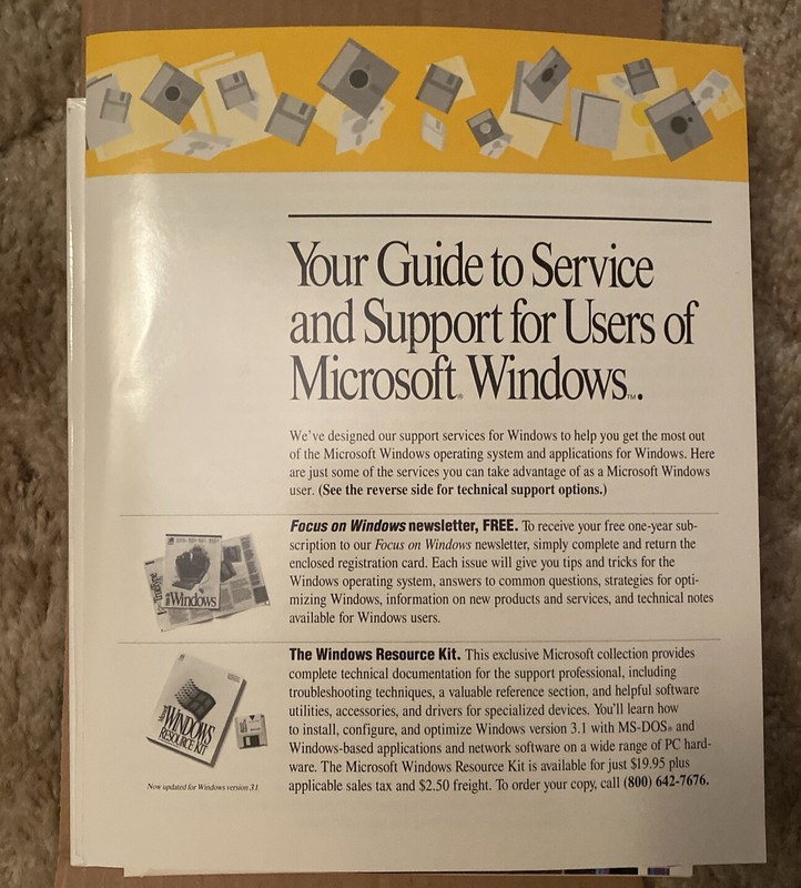 Microsoft Windows Version 3.1 Upgrade Edition Windows 3.0 Or 2.X Users gallery
