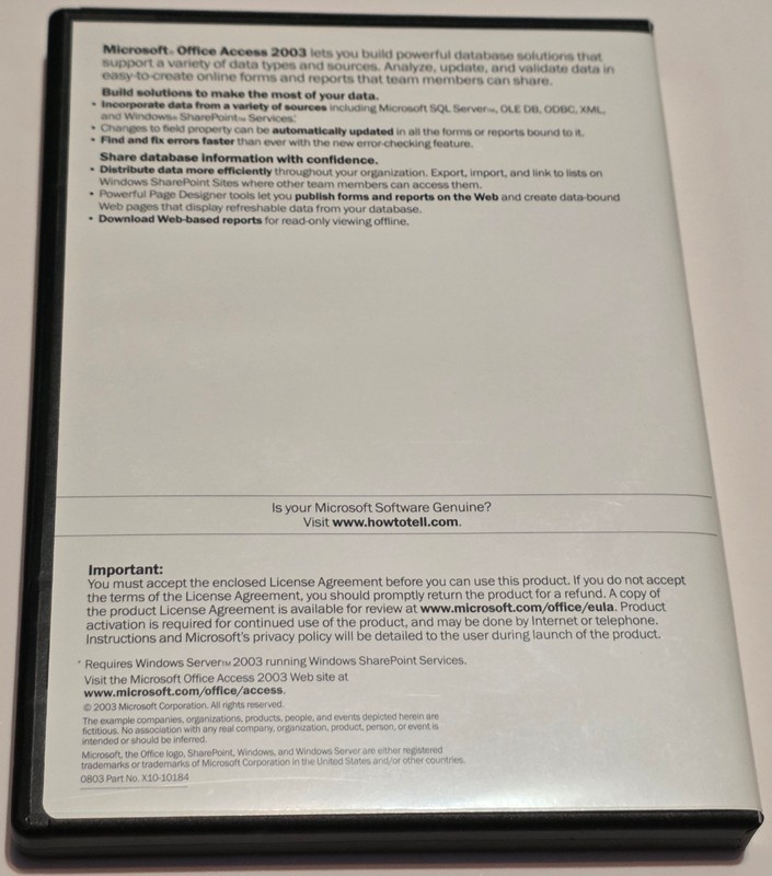 Microsoft Office Access 2003 Upgrade (UNSUPPORTED) gallery