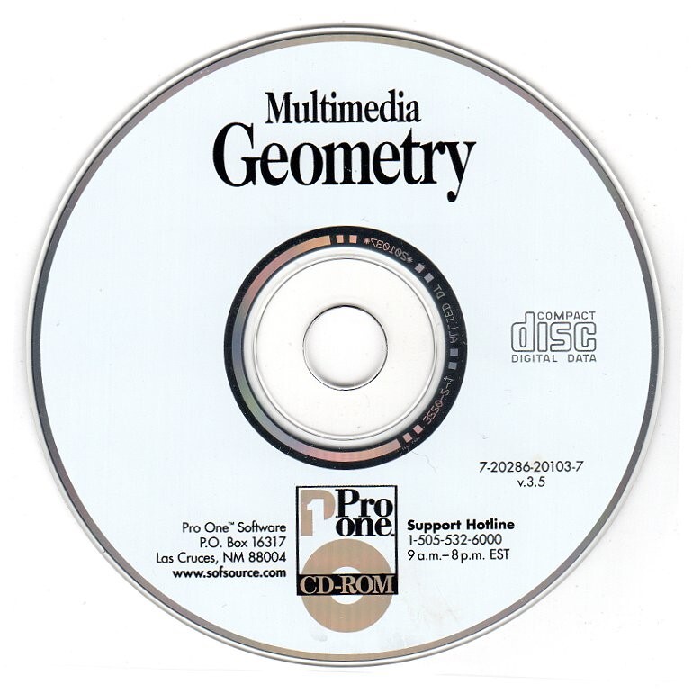 Mathematics Geometry v.3.5 (PC-CD, 1998) for Windows – NEW CD in SLEEVE