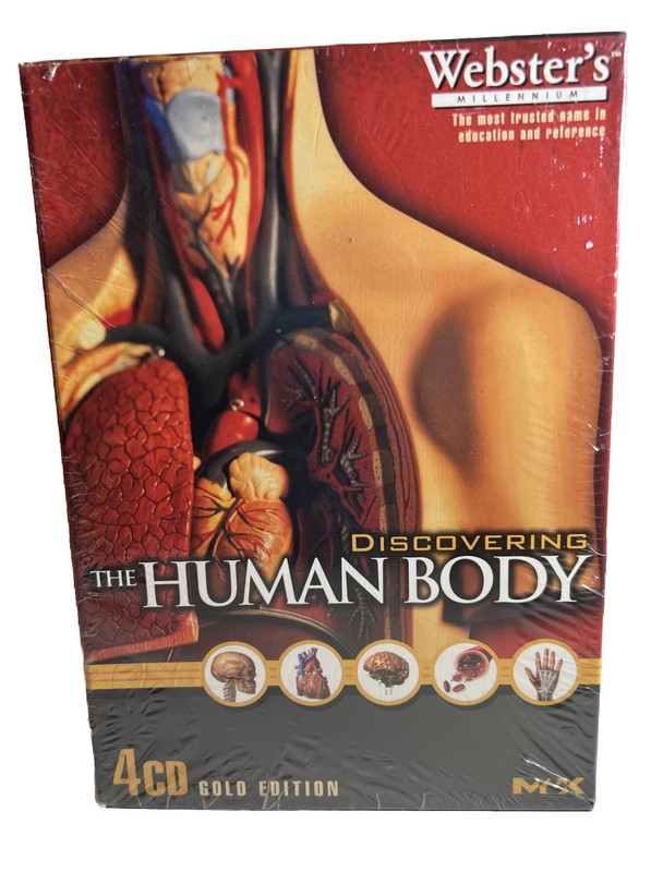 Webster’s Millennium Discovering the Human Body Gold CD-ROM Box Set Software