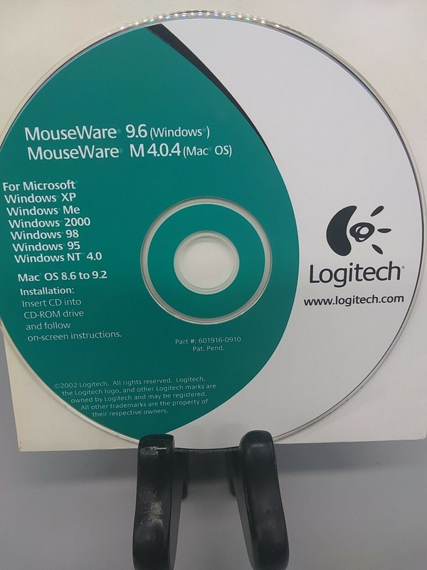 LOGITECH MOUSEWARE 9.6 (WINDOWS) M 4.0.4 (MAC OS) 2002 CD-ROM M 4.0.4