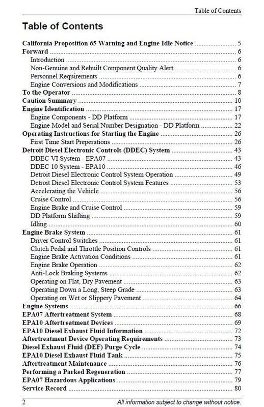Detroit Diesel DD13 DD15 DD16 EPA07 10 Engine Service Repair Manual On CD gallery