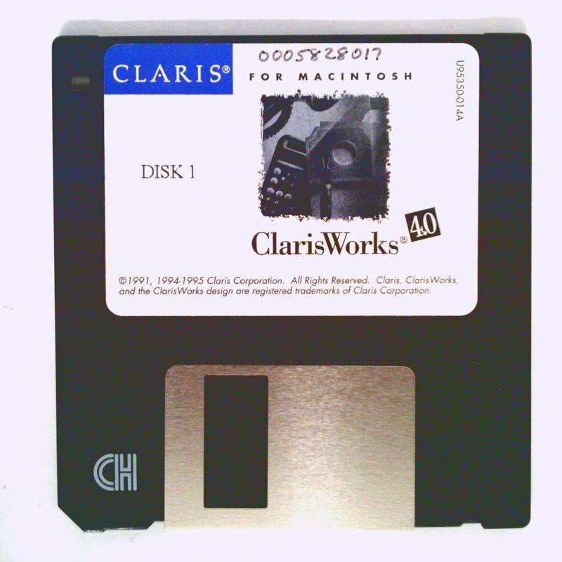 ✅ CLARISWORKS~4.0~Macintosh~1995~6 / 3.5" Floppy Disks~Plus Number on 1st Disk gallery