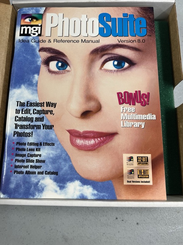 MGI PhotoSuite Version 80 Photo Editing Software Boxed Windows 95 98 Vintage gallery