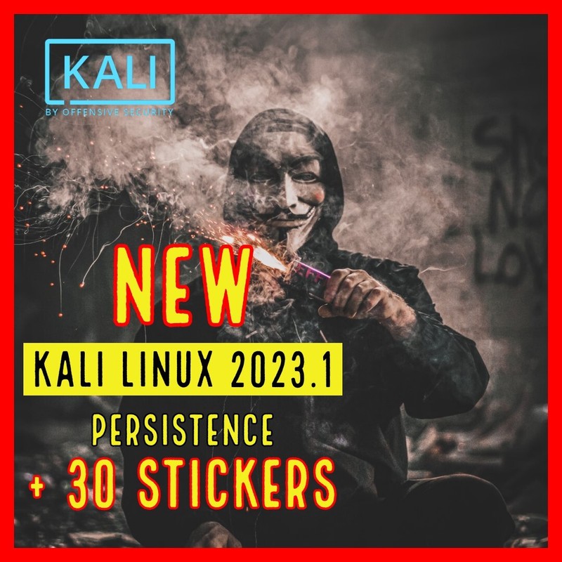 Kali Linux USB 32GB / 64Bit – With Persistence & CEREBRO storage + Extras + GIFT