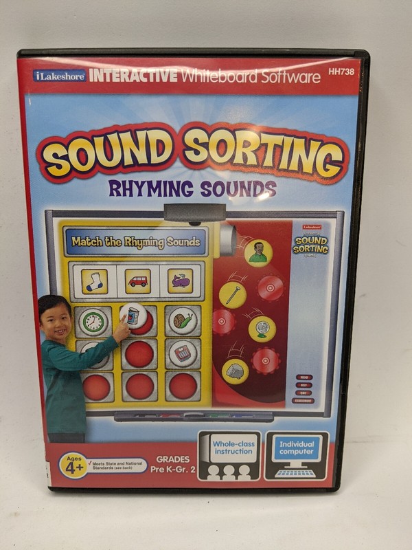 Sound Sorting Rhyming Sounds Lakeshore Interactive Whiteboard Software Pre K – 2