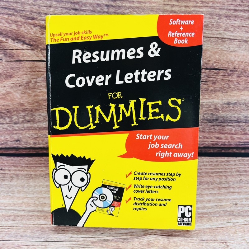 Resumes & Cover Letters for Dummies CD ROM & 144 page reference guide new in box