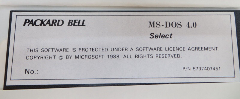 MS-DOS 4.0 5.25" Floppy Disks Packard Bell Computer Program Discs vintage gallery