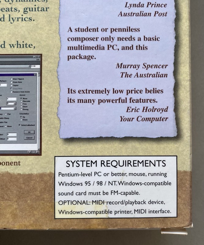 2000 Music Works Personal Version 2.5 Composition & Notation PC CD-Rom Big Box gallery