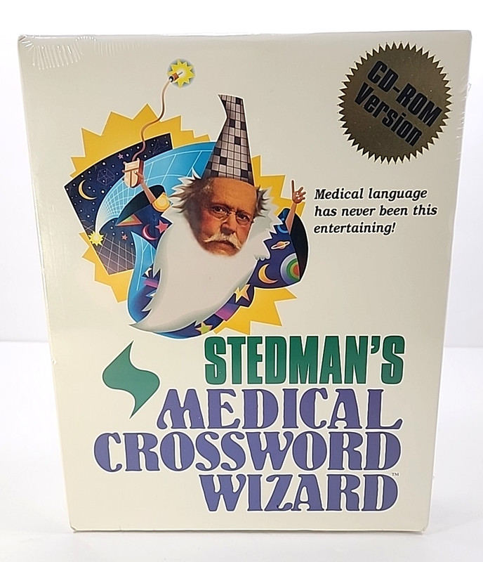 Vtg Stedman’s Medical Crossword Wizard CD Rom Terminology Game NOS Sealed READ!
