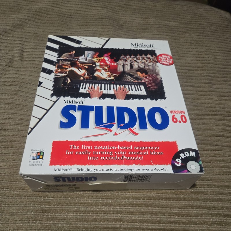 Midisoft Studio 6.0 For Windows 95 MIDI Desktop Sheet Music 2.0 CD-ROM Sequencer