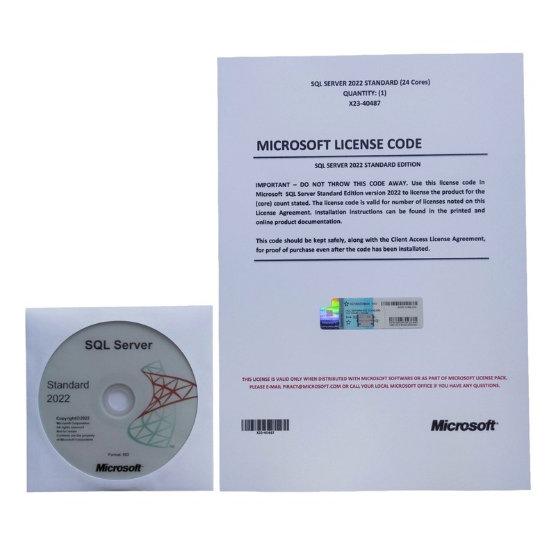 New - SQL Server 2022 Standard 24 Core License & DVD Unlimited CALs gallery
